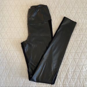Wilfred Black pleather leggings